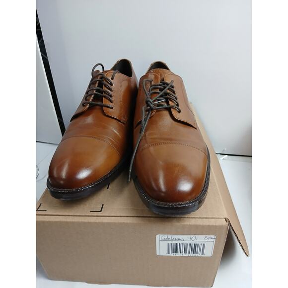 USED Cole Haan Men\'s Modern Essentials Plaintoe Oxford, British Tan-Size 10 main image 7